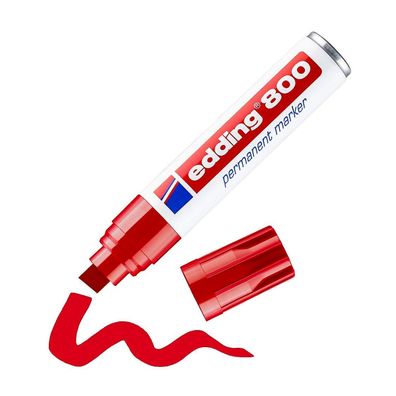 Edding 800 Permanentmarker, Vielseitiger Rot