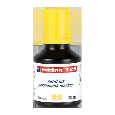 Edding T 25 Nachfülltusche 30 ml, für Permanentmarker Gelb