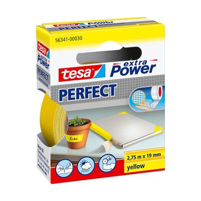 Tesa Ultra Strong PVC Klebefilm 66m x 50mm für Büro Verpackung Gelb