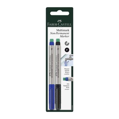 Faber-Castell 159599 - Marker Multimark non-permanent Stärke: F 2er Packung