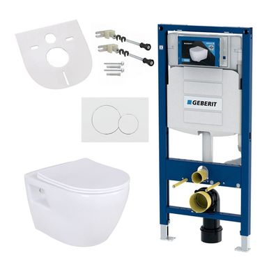 Geberit Wand Hänge WC Toilette Softclose-Deckel Vorwandelement Betätigungsplatte