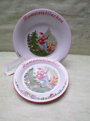 Rumpelstilzchen Teller Märchen Freiberger Porzellan GDR