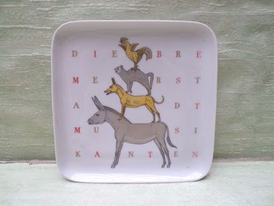 Die Bremer Stadtmusikanten Uhlenhorst Teller Schale Porzellan 17,5cm