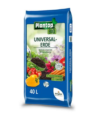 Plantop Bio Universal-Erde Kultursubstrat, torffrei, 40 Liter