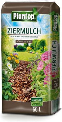Plantop Ziermulch Bodenhilfsstoff, 60 Liter Körnung 10 - 30 mm