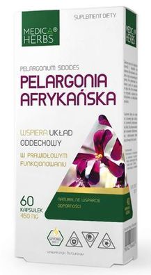 Medica Herbs Afrikanische Geranie Südafrikanische Pelargonie Extrakt 60 Kapseln