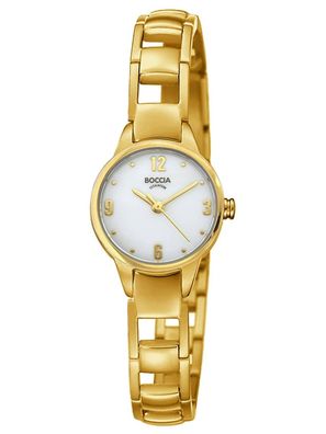 Boccia Damenarmbanduhr Quarz Titan Goldfarben 3277-03