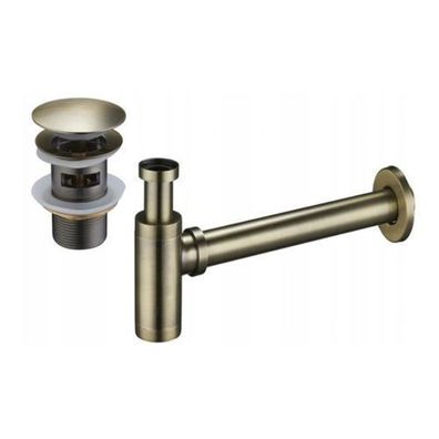 Mexen Runder Waschtisch Messing Antik mit Überlauf