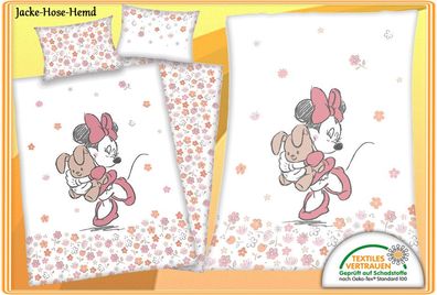 Babybettwäsche Babydecke Bettwäsche Kuscheldecke Minnie Mouse Maus Set einzeln Hase
