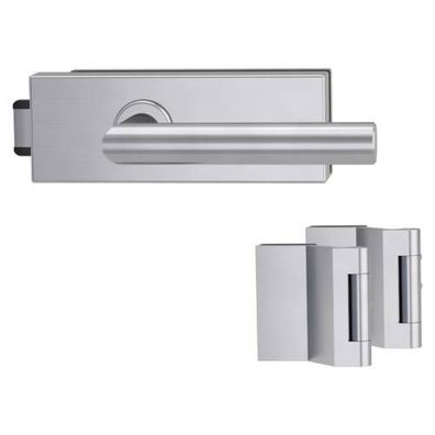 Griffwerk Glastürbeschlagset Puristo S Griffpaar LUCIA PROF Edelstahl matt div. Ausf