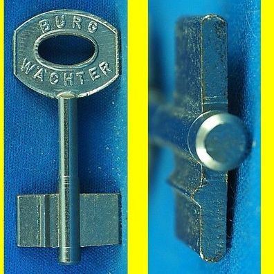 Burgwächter - Doppelbartschlüssel für Juwel Kassetten und Tresortüren 54 mm lang