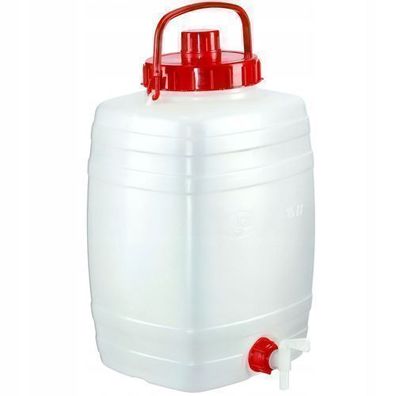 KADAX Wasserkanister, aus Kunststoff, Trinkwasserkanister, mit Hahn, 15L, Weiß