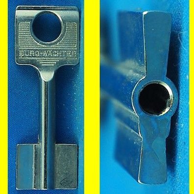 Burgwächter - Doppelbartschlüssel 68 mm lang - Halm 6,1 mm / gebohrt ca. 4 mm