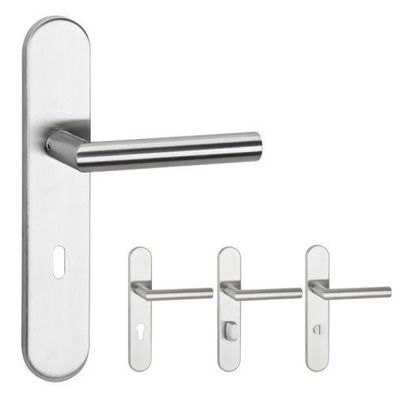 Hermat 1802/2002 Türdrücker Langschildgarnitur Edelstahl matt Türklinke