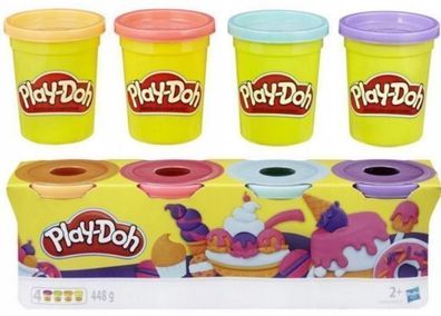 Play-Doh Kreativset: 4-teiliges Knetset fuer Kinder ab 3 Jahren