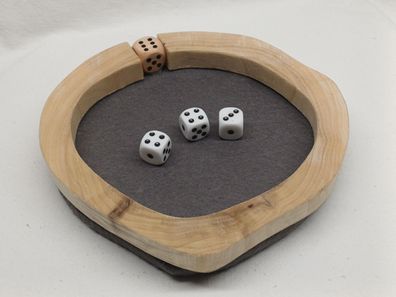 A4 Würfelbrett Holz Würfel Filz Würfelteller Dekorativ Würfelablage Würfelbox