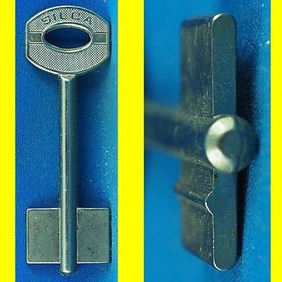 Silca 5JW1 - Doppelbartschlüssel für Juwel Kassetten und Tresortüren 70 mm lang