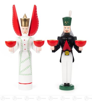 Engel &amp; Bergmann getupfte Schürze, für Kerzen d=14mm 10,5 cm x 24,5 cm x 7,5 cm