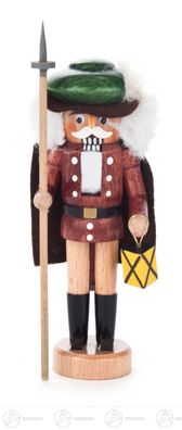 Nussknacker Nachtwächter braun-natur BxHxT 5 cmx15 cmx4,5 cm NEU Erzgebirge