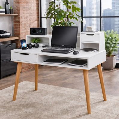 Schreibtisch weiss dekor Sekretär 105 x 55 x 99 Bürosekretär #2679