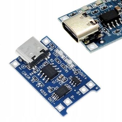 Rosfix Li-Ion Ladegerät USB-C – 5V 1A mit Schutz | 28×17 mm, LED-Anzeige