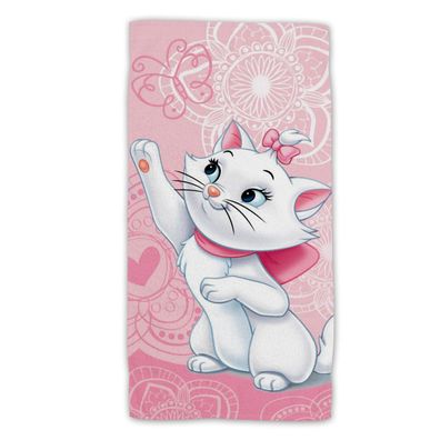 Disney Marie Cat Baumwolle Strandtuch Frottee Badetuch mit Premium Druck, 70x140 cm