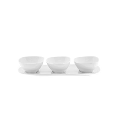 Tina Snackschalen-Set aus hochwertigem Porzellan - 4-teilig in Weiß
