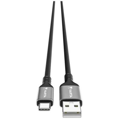 Varta USB auf USB-C Kabel 60 W 5 Gbit/s 2 m Schwarz