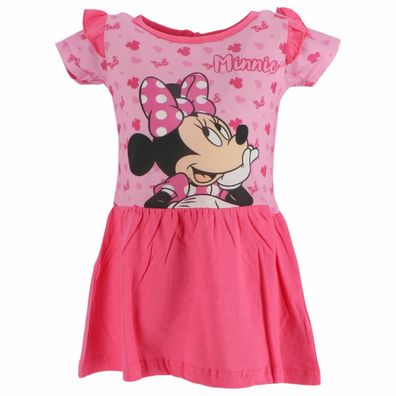Disney Minnie Mouse Kinderkleid Pink Mädchen Kleid aus Baumwolle