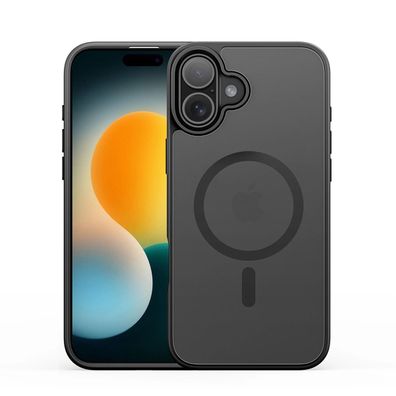 Magnetische Handyhülle Bumper kompatibel mit iPhone 17 Schwarz