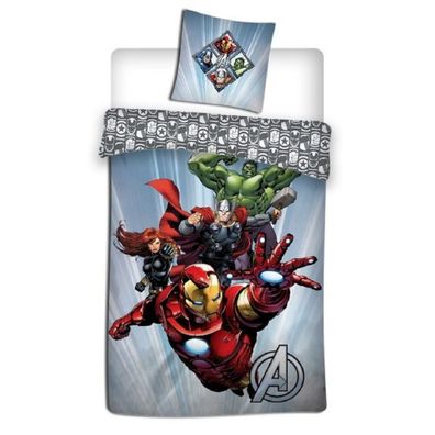 Avengers Bettwäsche-Set 140x200 cm Microfaser Bettbezug & Kissenbezug