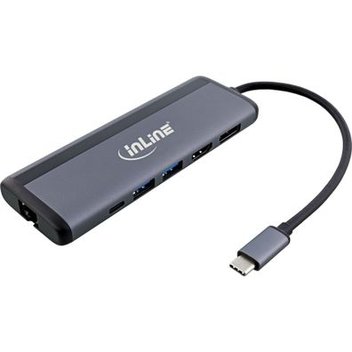 InLine 8-in-1 USB-C Multihub - HDMI - DP - USB 3.2 - PD 3.0 100W - MST