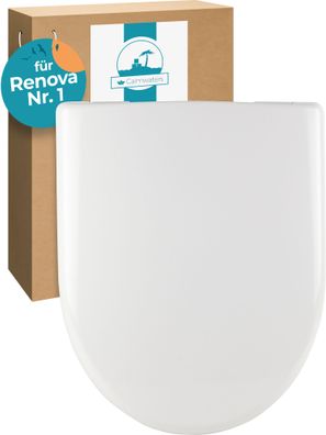 Calmwaters D-Form WC-Sitz mit Absenkautomatik für Renova Nr. 1 von Keramag, Duroplast