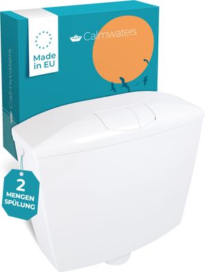 Calmwaters Spülkasten WC Wellness Weiß, wassersparend, 2-Mengen-Spülung, Kunststoff