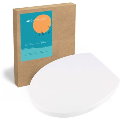 Calmwaters WC-Sitz mit Absenkautomatik Modern Soft, Weiß, überlappend und abnehmbar