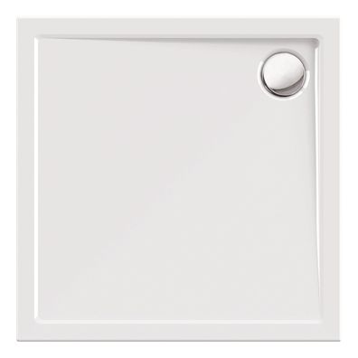 Calmwaters bodengleiche Duschwanne Modern Select 90 x 90 x 2,5 cm, in Weiß aus Acryl