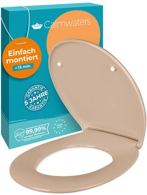 Calmwaters WC-Sitz mit Absenkautomatik Original Bahamabeige, abnehmbar, Duroplast