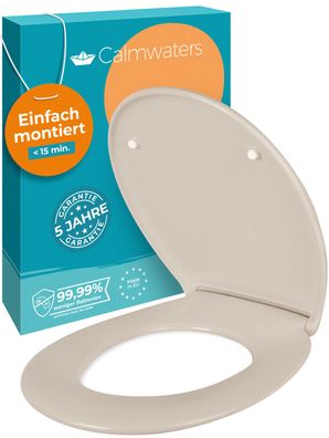 Calmwaters WC-Sitz mit Absenkautomatik Original in Pergamon, abnehmbar, Duroplast