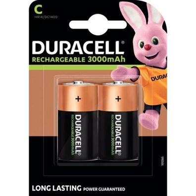 Duracell Akku 2er Pack C HR14 3000 mAh vorgeladen langlebig