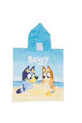 Bluey Badeponcho für Kinder – 55x110 cm – Kapuzenponcho aus weichem Polyester