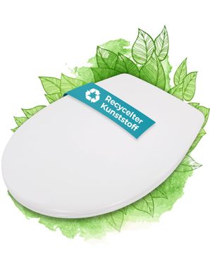 Calmwaters Nachhaltiger Toilettendeckel, 100% recycelter Kunststoff, Absenkautomatik