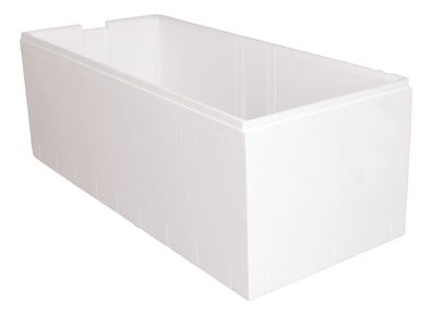 Calmwaters Styropor-Wannenträger Modern Square 2 in Weiß, 200 x 90 cm