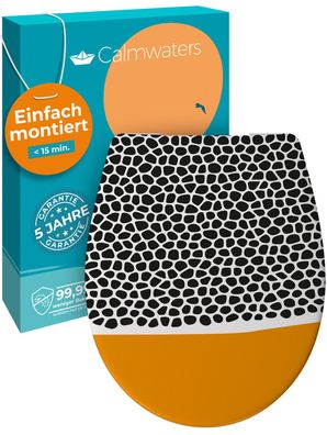 Calmwaters WC-Sitz Motiv Animal Print mit Absenkautomatik aus Duroplast, abnehmbar