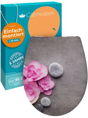 Calmwaters WC-Sitz Motiv Wellness Orchidee, abnehmbar, Duroplast mit Absenkautomatik