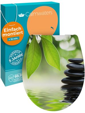 Calmwaters WC-Sitz Motiv Wellness Oase, Duroplast mit Absenkautomatik, abnehmbar