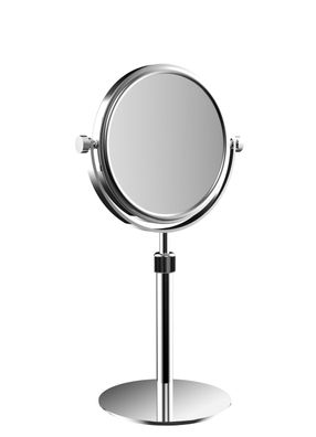 Calmwaters Kosmetikspiegel Chrom, 3/1-fach Vergrößerung, höhenverstellbar, rund 153mm