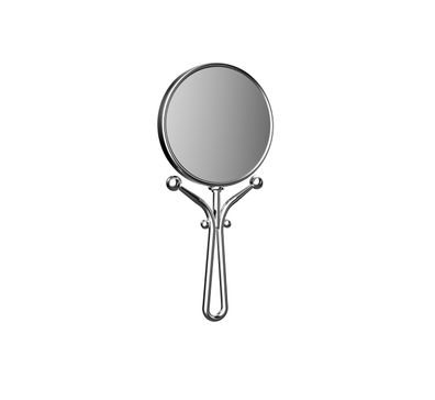 Calmwaters Handspiegel Chrom, 5/1-fache Vergrößerung, 127 mm, geschwungener Griff