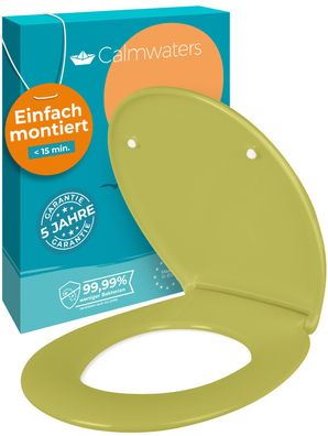 Calmwaters WC-Sitz mit Absenkautomatik Original Oliv-Moosgrün, abnehmbar, Duroplast