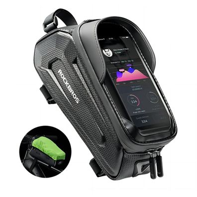 Rockbros B68 Fahrradtasche Rahmen 1,7L mit Handyfach Schwarz