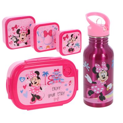 Disney Minnie Mouse Lunchpaket 5-tlg. Brotdose Trinkflasche Snackbox